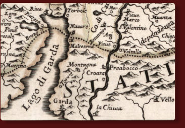 Preabocco nella Mappa del Tirolo datata 1686 di Giacomo Cantelli da Vignola